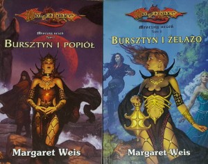 Dragonlance - Weis - Mroczny uczeń - tom 1 Bursztyn i popiół  + tom 2 Bursztyn i żelazo