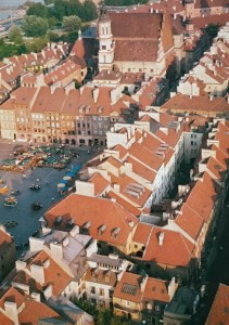 Pocztówka PLL LOT - Warszawa Rynek Starego Miasta - fot. L. Zielaskowski