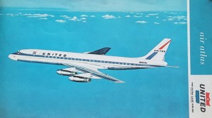 Mapa trasowa - Route Maps - United Airlines 1963