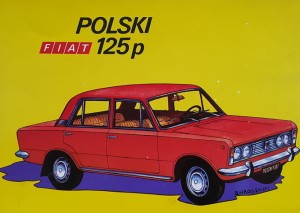 Polski Fiat 125p - wycinanka z PRL-u