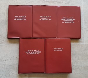 Regulamin musztry, Ceremoniał wojskowy + 3 inne regulaminy Sił Zbrojnych PRL