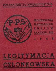 Legitymacja członkowska PPS 1946