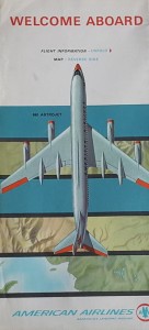 Mapa trasowa - Route Map - Linie lotnicze American Airlines