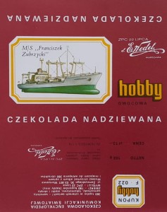 Czekolada Wedel Hobby - M/S Franciszek Zubrzycki