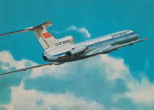 Pocztówka Tu-154 - Aeroflot