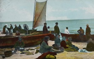 Pocztówka Sopot - Zoppot - Fischerleben