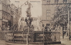 Pocztówka Gdańsk - Danzig - Neptunsbrunnen