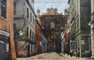 Pocztówka Poznań - Posen - Jesuitenstrasse - ul. Jezuicka - Fara