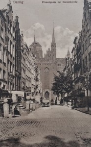 Pocztówka Gdańsk - Danzig - Frauengasse mit Marienkirche