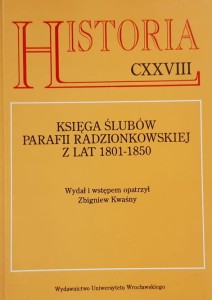 Księga ślubów parafii radzionkowskiej z lat 1801-1850