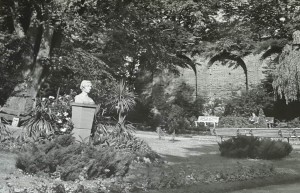 Pocztówka Brodnica - Popiersie Fryderyka Chopina w parku - fot. J. Wendołowski