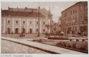 Pocztówka Piotrków - Fragment miasta