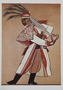 Pocztówka karnet - Krakowiak - Zofia Stryjeńska