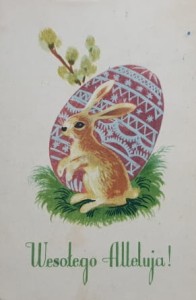 Pocztówka Wesołego Alleluja - il. J. M. Szancer
