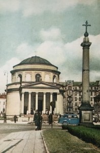 Pocztówka Warszawa - Kościół św. Aleksandra na Placu Trzech Krzyży - fot. T. Hermańczyk