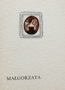 Karnet Kazimiera Iłłakowiczówna - Portrety imion - Małgorzata - il. J. Wilkoń
