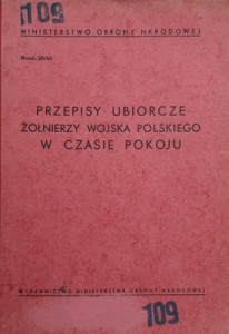 Przepisy ubiorcze żołnierzy Wojska Polskiego w czasie pokoju - wyd. 1961