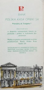 Bank PKO SA - folder reklamowy - il. A. Uniechowski