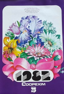 Coopexim 1982 - kalendarz reklamowy z PRL-u - rys. Gadomska