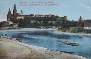 Pocztówka Kraków - Zamek od strony Wisły