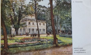 Pocztówka Warszawa - Biały Domek w Łazienkach