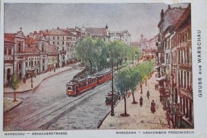 Pocztówka Warszawa - Krakowskie Przedmieście