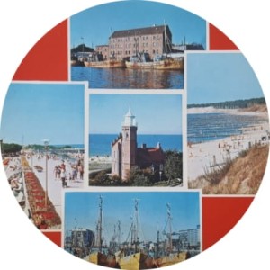 Pocztówka okrągła - 001- Ustka