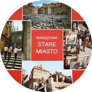 Pocztówka okrągła - 005 - Warszawa