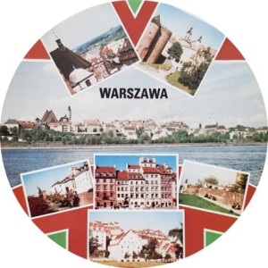 Pocztówka okrągła - 006 - Warszawa