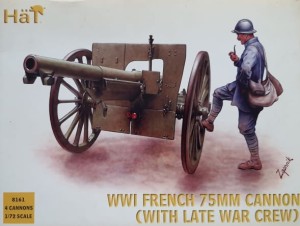 WW1 French 75mm Cannon (With Late War Crew) / 8161 Hat 1:72