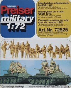Infantrymen on a tank USRR 1942 / 72525 Preiser 1:72