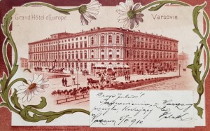 Pocztówka Warszawa - Grand Hotel d'Europe