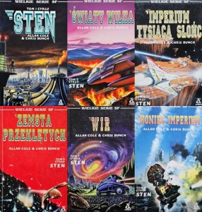 Cole & Bunch - Sten - 1: Sten - 2: Światy wilka - 3: Imperium Tysiąca Słońc - 5: Zemsta przeklętych - 7: Wir - 8: Koniec Imperium