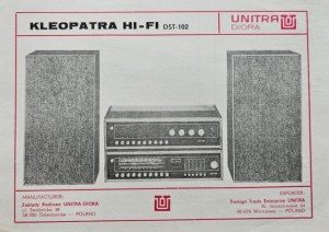 Unitra Diora - Kleopatra DST-102 - Folder reklamowy