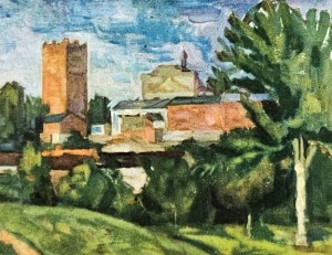 Pocztówka Juliusz Krajewski - Sandomierz - Mury obronne