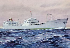 Pocztówka POL Polish Ocean Lines - M/T Beskidy