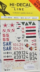 HDL 72-006 - Mil Mi-8/17 - kalkomania 1:72