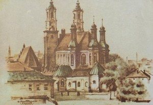 Pocztówka Jerzy Pawłowski - Poznań. Katedra - ok. X w.