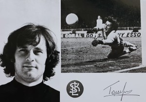 Pocztówka Jan Tomaszewski - bramkarz - fot. M. Billewicz