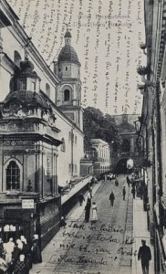 Pocztówka Wilno - Ulica Ostrobramska