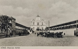 Pocztówka Łódź - Dworzec kaliski