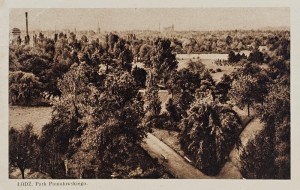 Pocztówka Łódź - Park Poniatowskiego