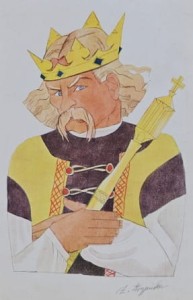 Pocztówka Krąg Piastów - Władysław Łokietek - Il. Z. Stryjeńska