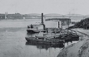 Pocztówka Toruń - Thorn - Weichselpartie mit Eisenbahnbrucke