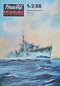 Mały Modelarz (1988) - 01-02/1988 - Niszczyciel ORP Piorun