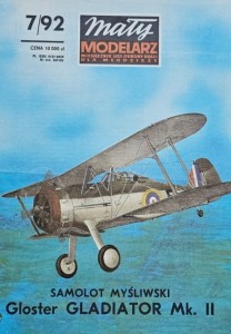 Mały Modelarz (1992) - 07/1992 - Samolot Gloster Gladiator Mk. II