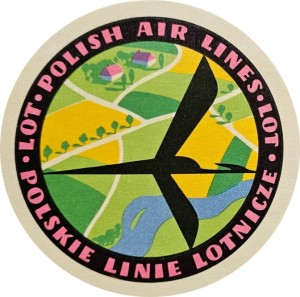 Etykieta LOT Polskie Linie Lotnicze