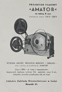 Projektor filmowy Amator - folder reklamowy