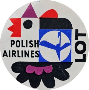 Etykieta Polish Airlines LOT - Polskie Linie Lotnicze 