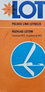 Rozkład lotów PLL LOT - Lato 1973